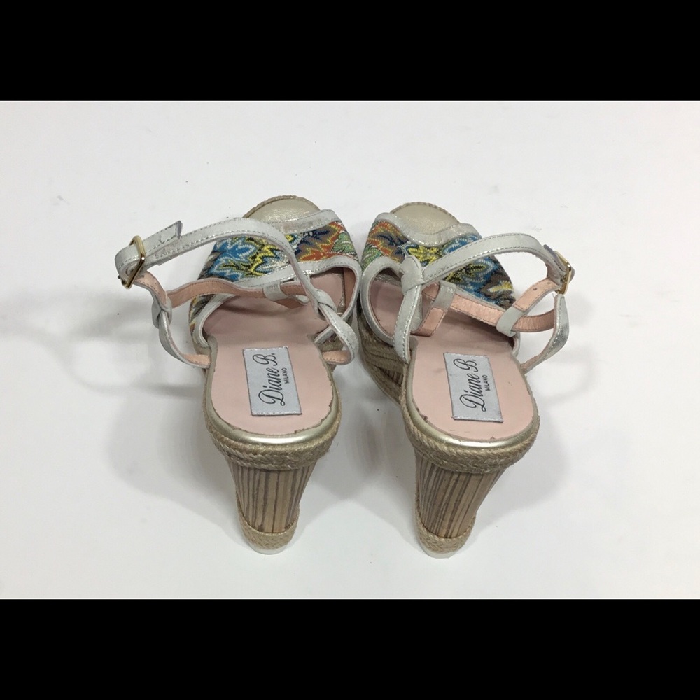 Floral Diane B for Milano Open Toe Wedge Sandal - Picture 7 of 8